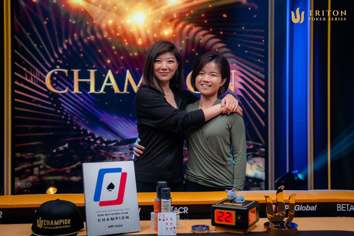 Cathy Zhao (@cathyzhaoyuan) on Twitter photo Still taking in what a powerful moment that was โ congrats to <a href="/xxl23/">Xuan Liu</a> on becoming the first female champion in <a href="/tritonpoker/">Triton Poker</a> history!
As part of the ๐ฑ team, Iโm proud.
As a woman, Iโm moved๏ผ
May it inspire many more! ๐ฑ
๐ธ <a href="/spensersembrat/">Spenser Sembrat</a> Still taking in what a powerful moment that was โ congrats to <a href="/xxl23/">Xuan Liu</a> on becoming the first female champion in <a href="/tritonpoker/">Triton Poker</a> history!
As part of the ๐ฑ team, Iโm proud.
As a woman, Iโm moved๏ผ
May it inspire many more! ๐ฑ
๐ธ <a href="/spensersembrat/">Spenser Sembrat</a>