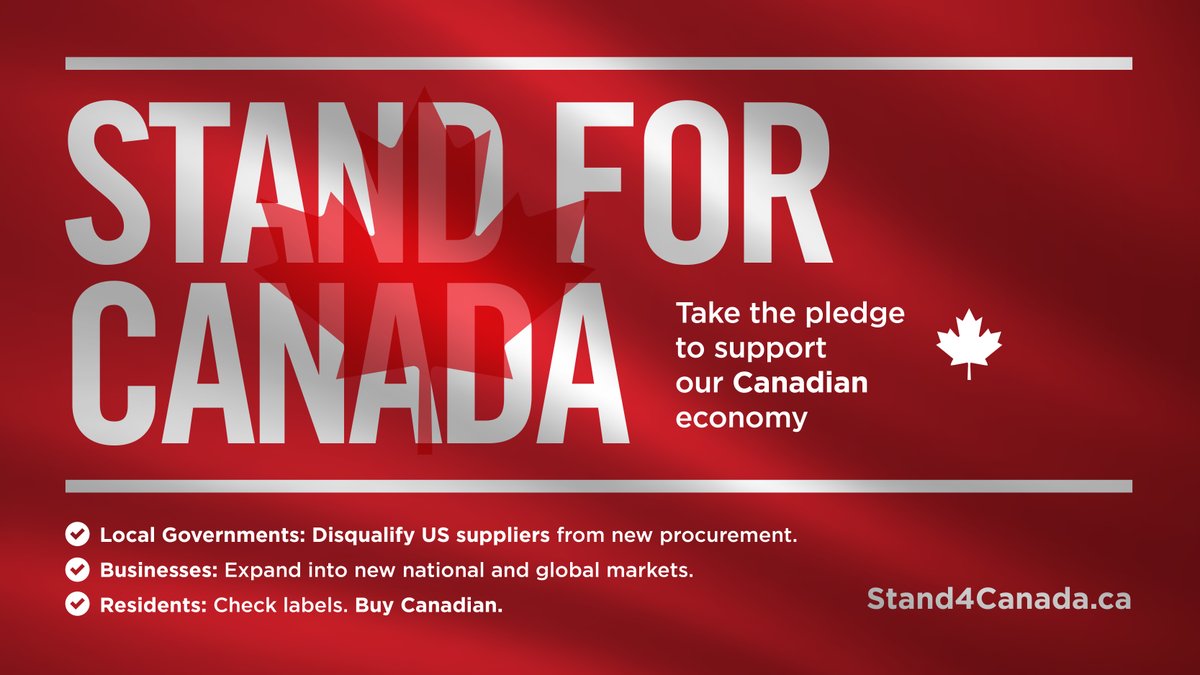 In response to U.S. tariffs, the City of Brampton is taking action to protect local jobs and support Canadian businesses. 🇨🇦 

Join the movement 🔗: stand4canada.ca