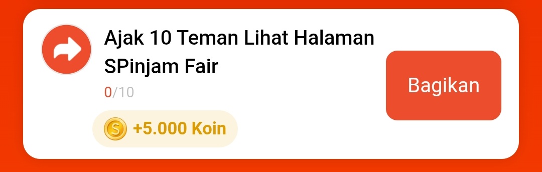 SPinjam Mission
🗓️ 14-18 Mei 2025
s.shopee.co.id/7pgfGy9ETH

Bagikan disini 👇🏻