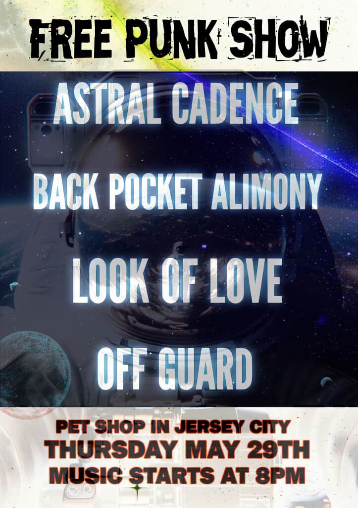 Hi Jersey City. See you on Thursday the 29th at Pet Shop for a FREE punk show. Help us kick off our summer tour the right way! Music at 8.