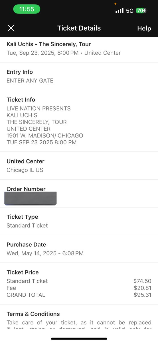 parisindaylight's tweet photo. is anyone looking for one kali uchis chicago ticket? i accidentally bought 3 i only needed 2, i promise im not a reseller😭

$95 section 301 row 1 seat 16
kali uchis the sincerely tour chicago 09/23/25 https://t.co/8K2om594kb