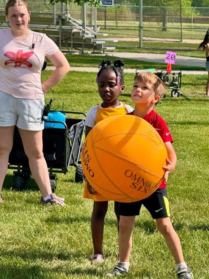 Another sure sign that summer is near! Timber Ridge today kicked off field days for all elementary schools. A super fun day with 25 stations of activities including hurdles, hula hoops, bounce houses, T-ball, parachutes, high jump, golf, nine square, flip-it nets, jump rope,