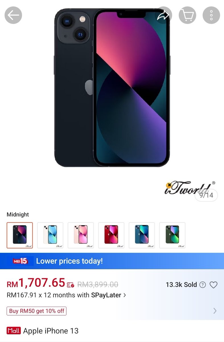 XavierNaxa's tweet photo. [PROMOSI] iPhone 13

RM1,707.35

Model paling minimum untuk dibeli dan sesuai untuk dihadiahkan kepada ibu bapa atau pelajar. Model ini masih menyokong iOS terkini termasuk iOS 19 kelak.

Shopee : https://t.co/GNAJJ08nGa

Lazada : https://t.co/lbkvXN2X8n https://t.co/PYN8HoCAIM