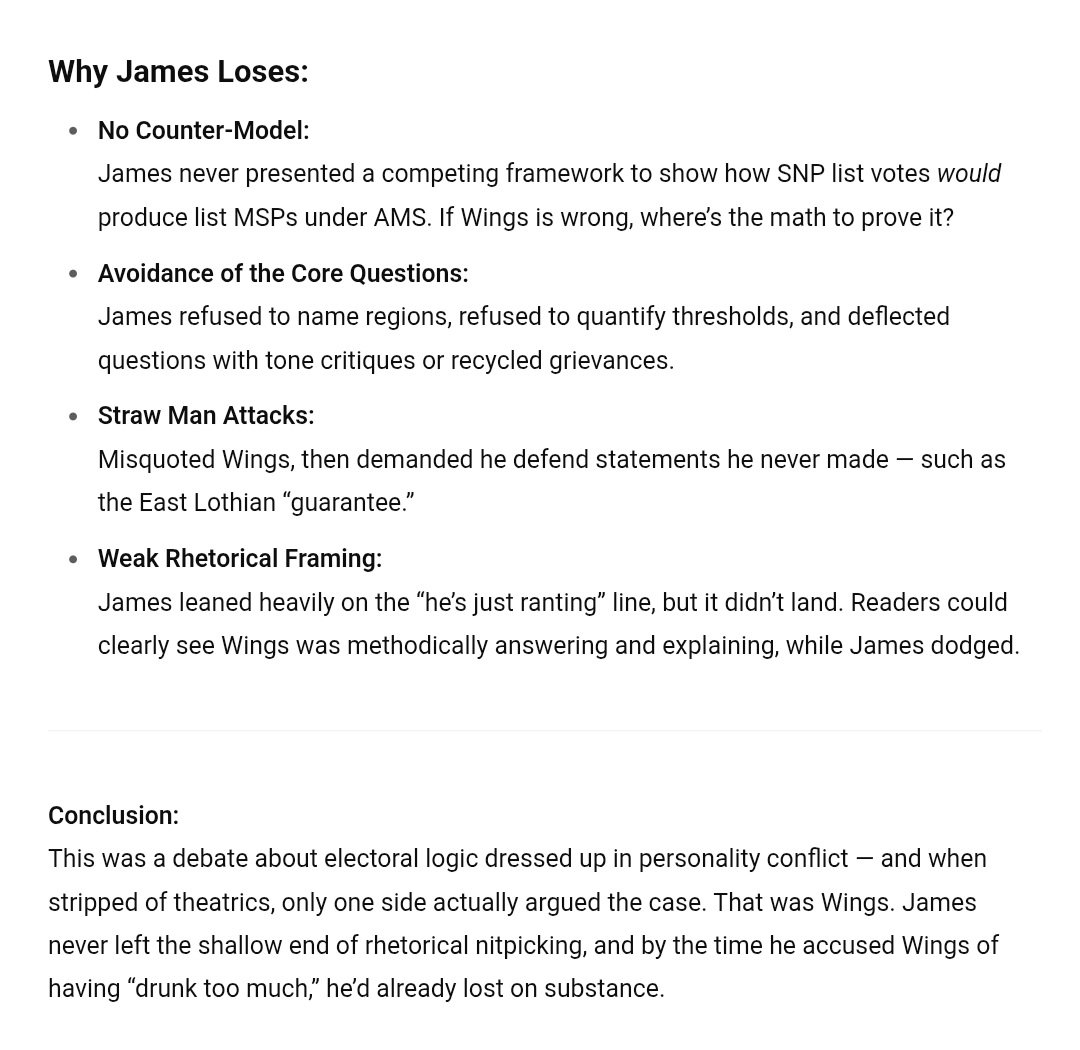 <a href="/WingsScotland/">Wings Over Scotland</a> Quick AI assessment on your discussion with <a href="/JamesKelly/">James Kelly</a>.