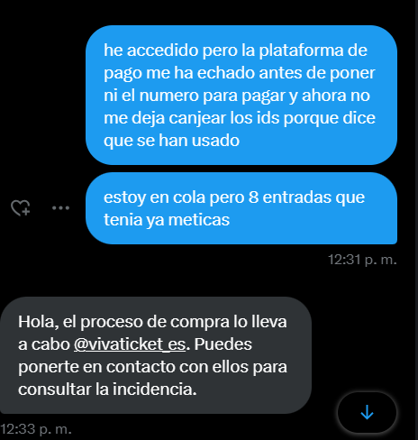 Celia (@acpjcj) on Twitter photo 12:31 contacto con <a href="/comicconmalaga/">Comic-Con Málaga</a> y me redirigen a <a href="/vivaticket_es/">Vivaticket España</a> que solo me dice que no pueden hacer nada. El resultado es que no tengo las entradas no se han preocupado por mover un dedo porque se iban a vender igual. #SDCC a la altura del betún 12:31 contacto con <a href="/comicconmalaga/">Comic-Con Málaga</a> y me redirigen a <a href="/vivaticket_es/">Vivaticket España</a> que solo me dice que no pueden hacer nada. El resultado es que no tengo las entradas no se han preocupado por mover un dedo porque se iban a vender igual. #SDCC a la altura del betún