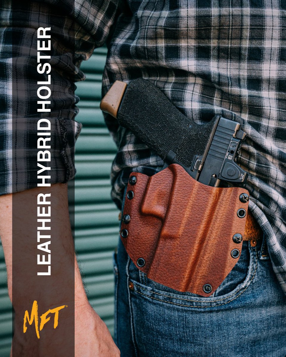 MF_Tactical's tweet image. The best of both worlds: The MFT Leather Hybrid holster combines the strength and security of Kydex with the comfort and beauty of classic leather. 

Get Yours at vist.ly/3n4e9et

#MissionFirstTactical #MFT #LeatherHolster #Kydex #EverydayCarry