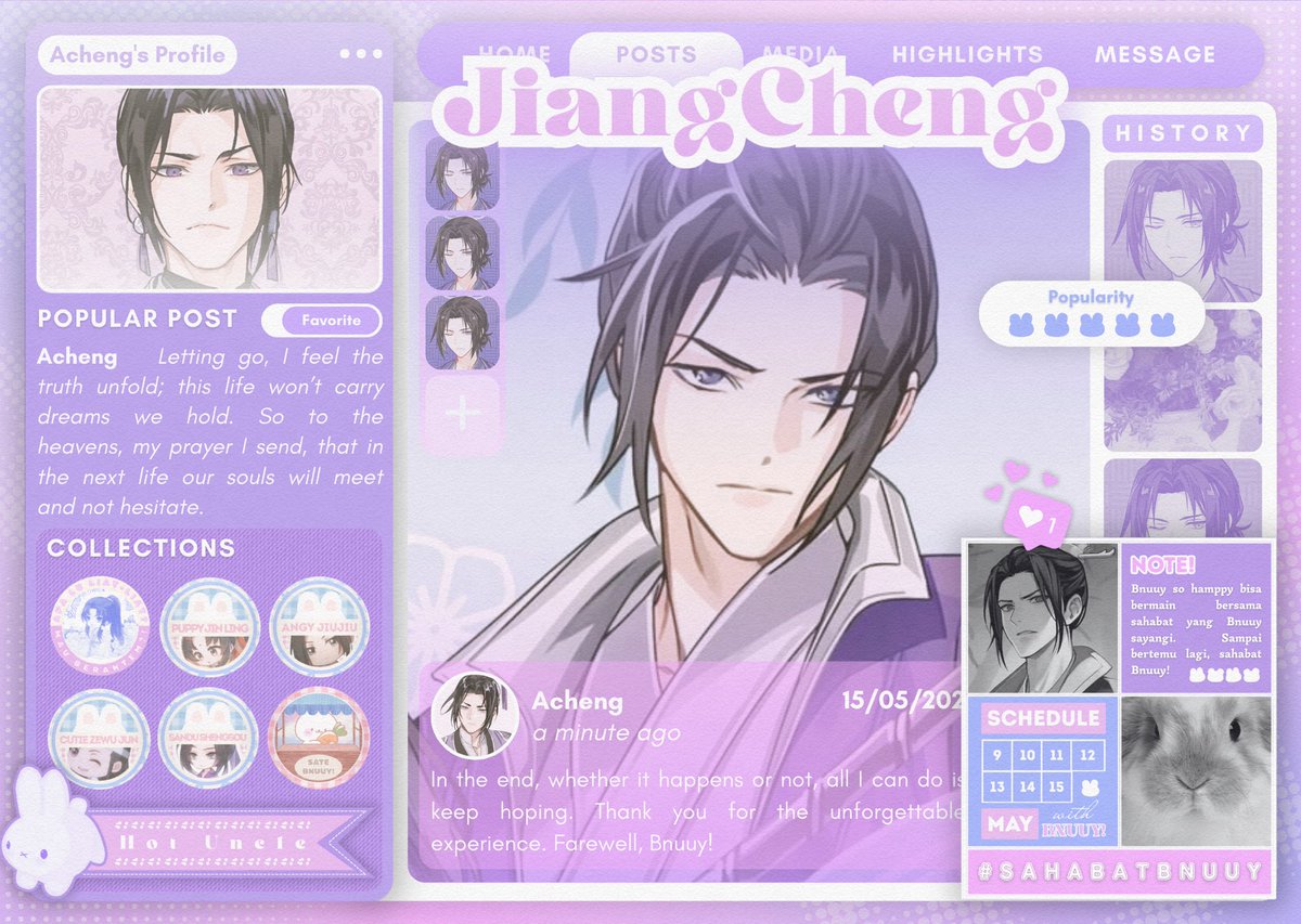 kokokranj's tweet image. ㅤ
After a week with Bnuuy, the sky feels less heavy. I can smile again now like petals letting go in spring.  I, Jiang Cheng, will carry this warmth gently, for in some tender corner of the universe, we’re still chasing butterflies together.
ㅤ