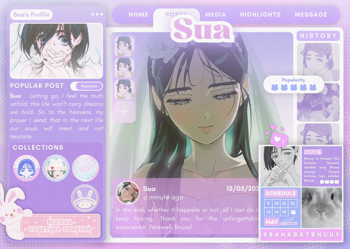 Reverienth's tweet image. After a week with Bnuuy, the sky feels less heavy. I can smile again now like petals letting go in spring.  I, SUA, will carry this warmth gently, for in some tender corner of the universe, we’re still chasing butterflies together.