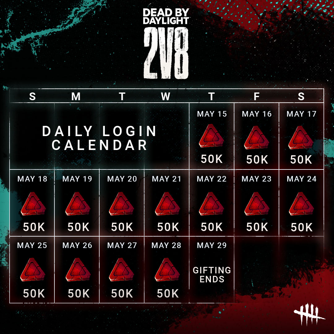 DeadbyDaylight's tweet photo. Collect these in your inbox every day during 2v8! 🩸 https://t.co/cglAKu9JkW