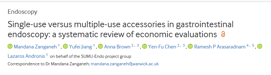 Mandana Zanganeh, PhD (@mandanazanganeh) on Twitter photo I am happy to share that #FirstPaper of the SUMU-Endo project has been published in the BMJ Open Gastroenterology. Well done to everyone involved <a href="/HealthEcon_WMS/">Centre for Health Economics Warwick (CHEW)</a> <a href="/WarwickCTU/">Warwick CTU</a> <a href="/nhsuhcw/">UHCW NHS Trust</a> <a href="/UHCW_RandD/">R&D at UHCW</a> <a href="/unibirmingham/">Uni of Birmingham</a>
bmjopengastro.bmj.com/content/12/1/e… I am happy to share that #FirstPaper of the SUMU-Endo project has been published in the BMJ Open Gastroenterology. Well done to everyone involved <a href="/HealthEcon_WMS/">Centre for Health Economics Warwick (CHEW)</a> <a href="/WarwickCTU/">Warwick CTU</a> <a href="/nhsuhcw/">UHCW NHS Trust</a> <a href="/UHCW_RandD/">R&D at UHCW</a> <a href="/unibirmingham/">Uni of Birmingham</a>
bmjopengastro.bmj.com/content/12/1/e…