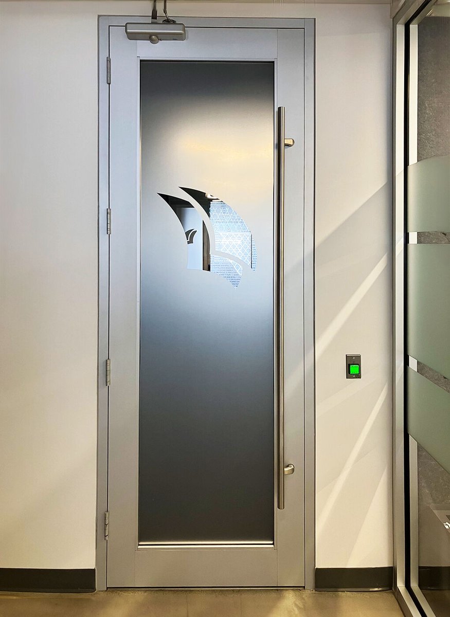 Branded privacy for modern workspaces.
We produced and installed frosted glass graphics that bring cohesion, clarity, and durability to high-visibility environments.

Environmental graphics that work as hard as the space they support.
#PrivacyGraphics #EDG #SuperGraphics