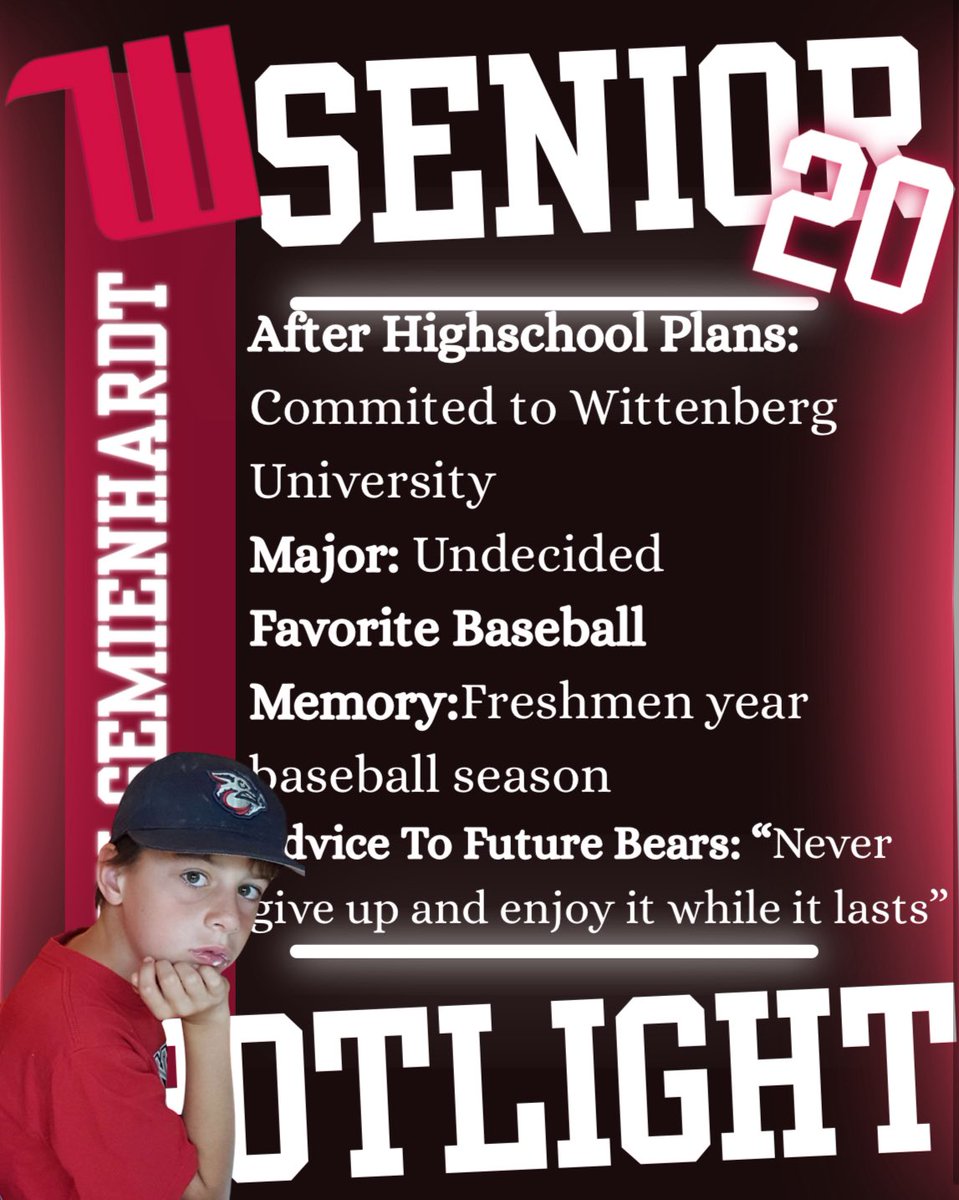 Senior Spotlight Day 4! Nick Gemienhardt
