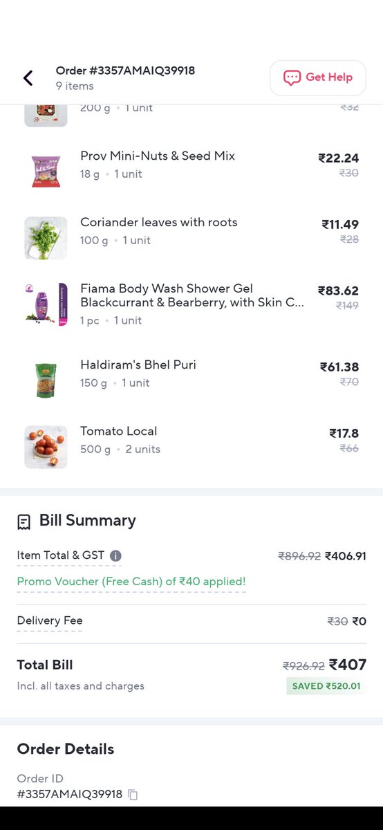 HarshTiwar20's tweet image. Applied ₹40 promo. Delivery ₹0.
Total should be ₹367.
Zepto be like: ₹407 please.

Bhai promo diya tha ya math ka pop quiz?
@ZeptoNow
#zepto
#LogicGoneMissing
