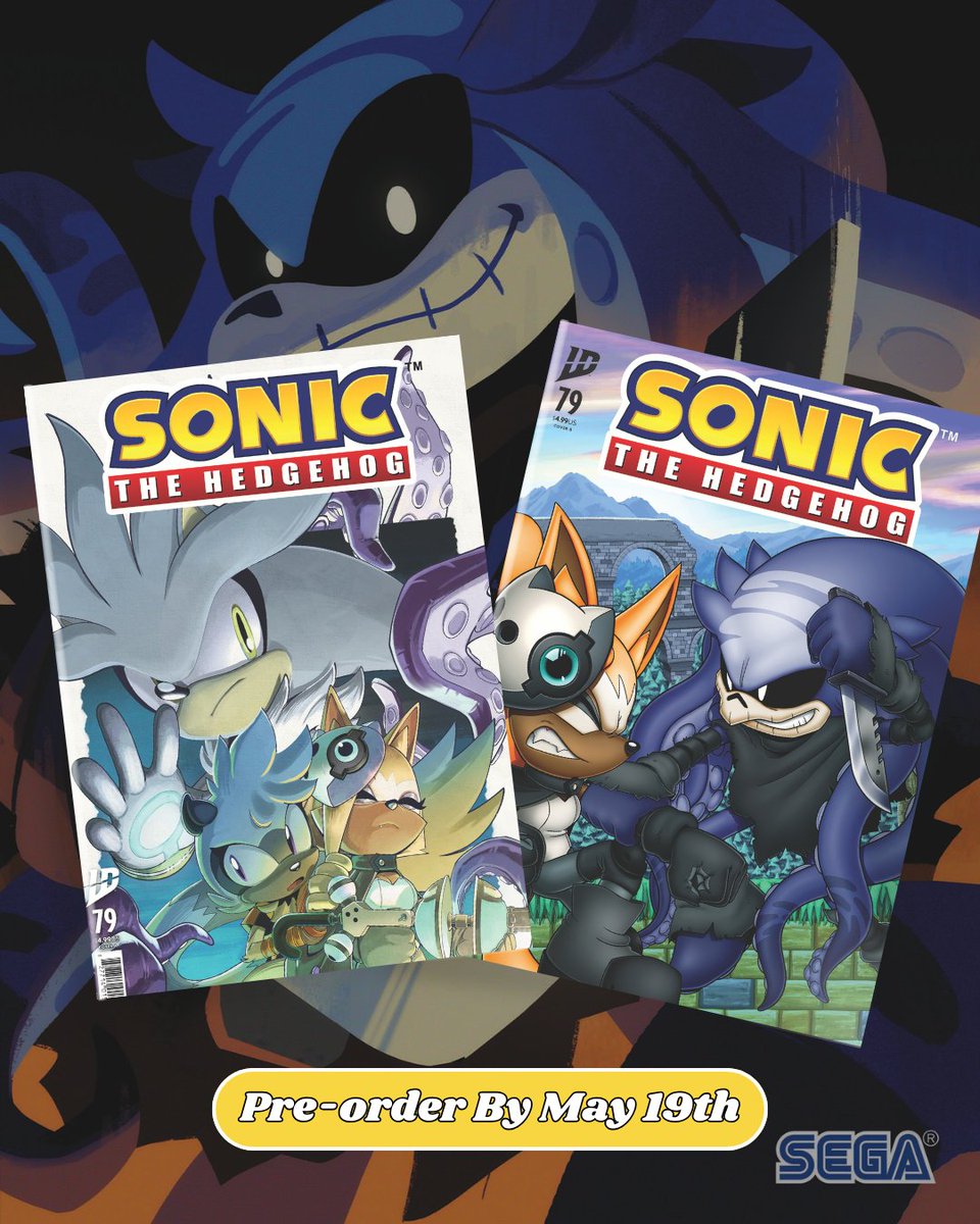 The long-running feud between ace sniper #Whisper &amp; sinister assassin #Mimic is coming to a climactic showdown!

Can #Tangle and #Silver help turn the tide of battle?

Pre-order Sonic the Hedgehog #79 at your LCS before the 19th.

#SonicTheHedgehog #SonicComics #SonicOngoing