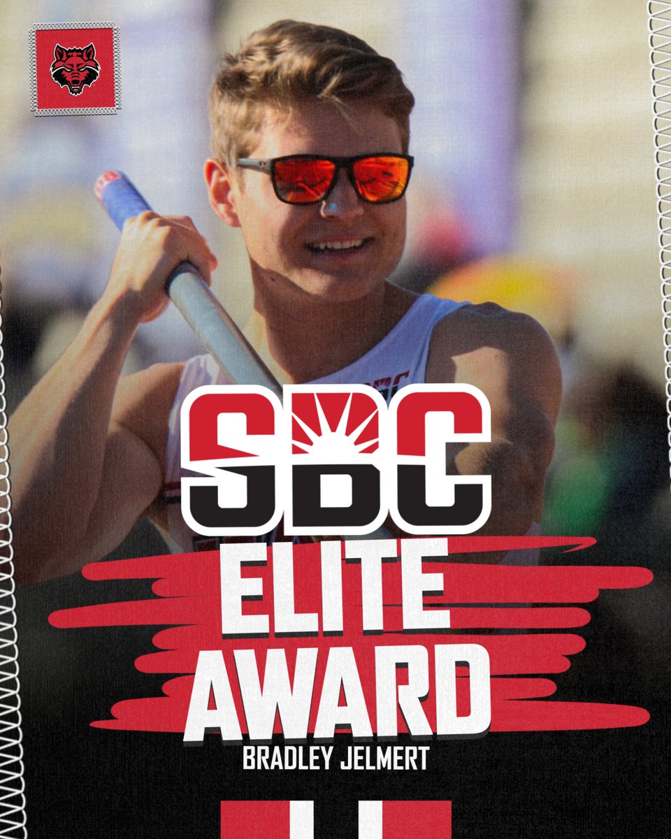 Bradley Jelmert is the recipient of the 2025 Men's Outdoor Track &amp; Field 𝗘𝗟𝗜𝗧𝗘 𝗔𝗪𝗔𝗥𝗗 - presented to the student-athlete with the highest cumulative GPA at the championships‼️

#WolvesUp