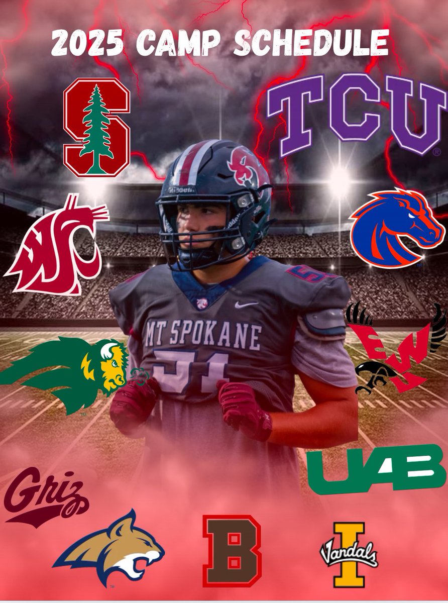 Beau Tampien (@beau_tampien) on Twitter photo Summer tour schedule is solidified! Thank to all the coaches who reached out
<a href="/DavidWienke15/">David Wienke</a> <a href="/Big75Fella/">Jordan Watkins</a> <a href="/coach_jonke/">Mitchell Jonke</a> <a href="/CoachZim_UJ/">Josh Zimmer</a> <a href="/CoachDaft/">Kevin Daft</a> <a href="/StanfordFball/">Stanford Football</a> <a href="/BroncoSportsFB/">Boise State Football</a> <a href="/TCUFootball/">TCU Football</a> <a href="/WSUCougarFB/">Washington State Football</a> <a href="/NDSUfootball/">NDSU Football</a> <a href="/EWUCoach_Bruce/">Zach Bruce</a> <a href="/EWUFootball/">EWU Football 🏈</a> <a href="/BrownU_Football/">Brown Bears Football</a> <a href="/UAB_FB/">UAB Football</a> Summer tour schedule is solidified! Thank to all the coaches who reached out
<a href="/DavidWienke15/">David Wienke</a> <a href="/Big75Fella/">Jordan Watkins</a> <a href="/coach_jonke/">Mitchell Jonke</a> <a href="/CoachZim_UJ/">Josh Zimmer</a> <a href="/CoachDaft/">Kevin Daft</a> <a href="/StanfordFball/">Stanford Football</a> <a href="/BroncoSportsFB/">Boise State Football</a> <a href="/TCUFootball/">TCU Football</a> <a href="/WSUCougarFB/">Washington State Football</a> <a href="/NDSUfootball/">NDSU Football</a> <a href="/EWUCoach_Bruce/">Zach Bruce</a> <a href="/EWUFootball/">EWU Football 🏈</a> <a href="/BrownU_Football/">Brown Bears Football</a> <a href="/UAB_FB/">UAB Football</a>