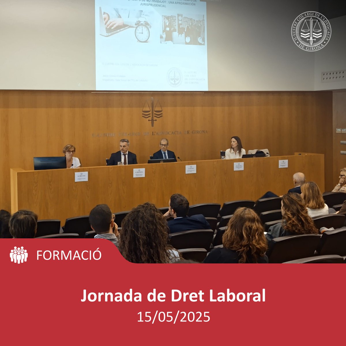 icagirona's tweet photo. 🔵 Avui ha tingut lloc la jornada de Dret Laboral, amb:
▪ Jesús Gómez, magistrat de la Sala Social del TSJC
▪ Laura Freixas, DG d’Inspecció de Treball i Seguretat Social
▪ Albert Martínez, advocat. Comissió de Dret Laboral de l'ICAG.
▪ Marta Araus, vicedegana de l'#ICAG https://t.co/8rOp8m3odu