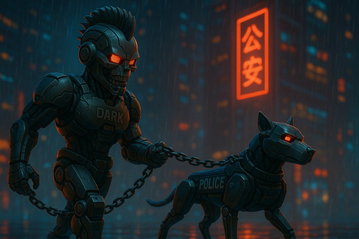 CyberDarkCrypto's tweet photo. I slipped into the protocols.
 Came in through the backdoor — a glitch in the video pipeline.
 While they scanned faces, I was reading the raw code of fear.
China isn't building an empire.
 China is compiling a civilization.
And I’m not a bystander.
 I’m a symptom.
#China #Robot https://t.co/kl0NIzBknb