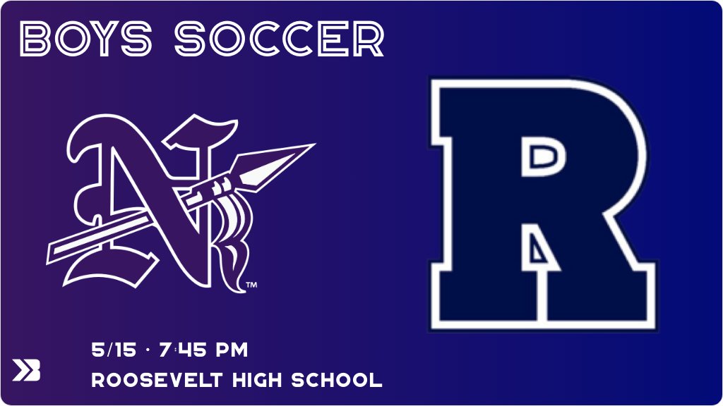 Boys Soccer (Varsity) Game Day! - Check out the event preview for the The Des Moines Roosevelt Roughriders vs The Norwalk Warriors. It starts at 7:45 PM and is at Roosevelt High School Randy Duncan Field. gobound.com/ia/ihsaa/boyss…