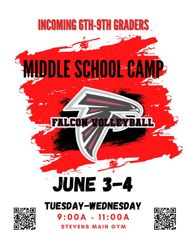 StevensVB (@stevens_vb) on Twitter photo Calling ALL Future Falcons!!! Come Join us for 2 days of Fun and Volleyball... #PlayinFalconVolleyball <a href="/NISDPease/">Pease Middle School</a> <a href="/NISDVale/">Vale Middle School</a> <a href="/NISDMurnin/">NISDMurnin</a> <a href="/NISDHatchett/">Hatchett Elementary</a> <a href="/NISDAdamsHillES/">Adams Hill Elem</a> Calling ALL Future Falcons!!! Come Join us for 2 days of Fun and Volleyball... #PlayinFalconVolleyball <a href="/NISDPease/">Pease Middle School</a> <a href="/NISDVale/">Vale Middle School</a> <a href="/NISDMurnin/">NISDMurnin</a> <a href="/NISDHatchett/">Hatchett Elementary</a> <a href="/NISDAdamsHillES/">Adams Hill Elem</a>