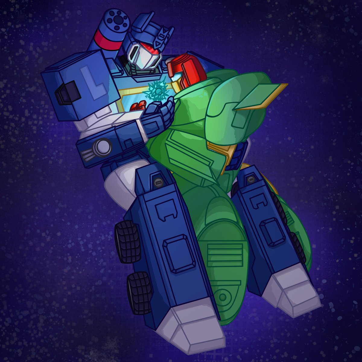 EtEpsilon's tweet photo. 💚💙 #cosmos #soundwave #Transformers #coswave https://t.co/6O4SKlHDta
