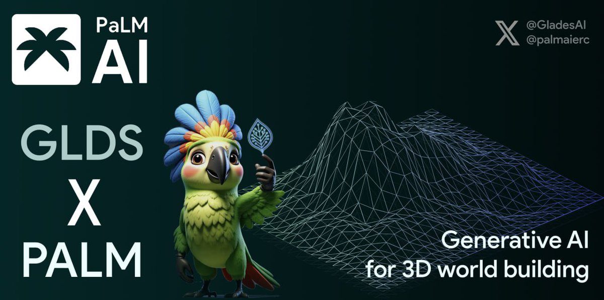 GladesAI's tweet photo. New Partnership: $GLDS x $PALM (@palmaierc )

We’re excited to announce a new partnership with the visionary team at Palm AI. Together, we’ll be building the next generation of interactive worlds creating 3D planes and models that push the boundaries of gamified AI training.

Through this collaboration, Glades AI will power real-time map generation for Palm’s immersive products like PALM Island and the Hardware Room, bringing dynamic environments to life using our Play2Train™ engine.

This is just the beginning. More updates coming soon.

Welcome to the jungle, Palm AI.