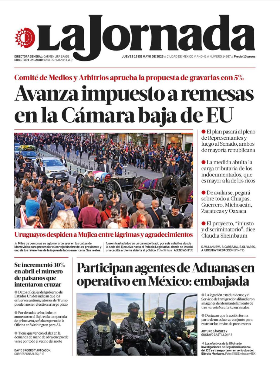 JesusRCuevas's tweet photo. ¿Error o acto deliberado? A sabiendas que la fotografía difundida por @DHSgov no correspondía a un operativo contra narcolaboratorios en México, @LaJornada publica la foto agregando falsedades: agentes del ICE-HSI de EU no participaron ni viajaron en vehículos de @Defensamx1. https://t.co/SBU2YFVI2Y