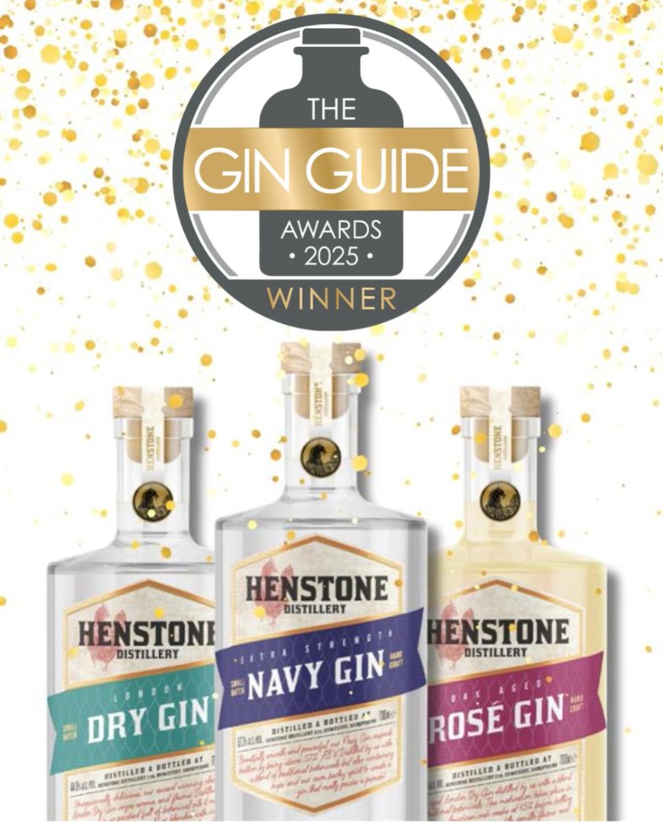 Henstone Distillery (@henstonedistill) on Twitter photo We are extremely excited and proud to share this amazing news with youโฆ our London Dry, Navy and Rosรฉ Gins have ALL been voted winners at the <a href="/theginguide/">The Gin Guide</a> awards 2025!!!
From a small Shropshire distillery to world recognised awards - what an achievement!
#WINNER We are extremely excited and proud to share this amazing news with youโฆ our London Dry, Navy and Rosรฉ Gins have ALL been voted winners at the <a href="/theginguide/">The Gin Guide</a> awards 2025!!!
From a small Shropshire distillery to world recognised awards - what an achievement!
#WINNER