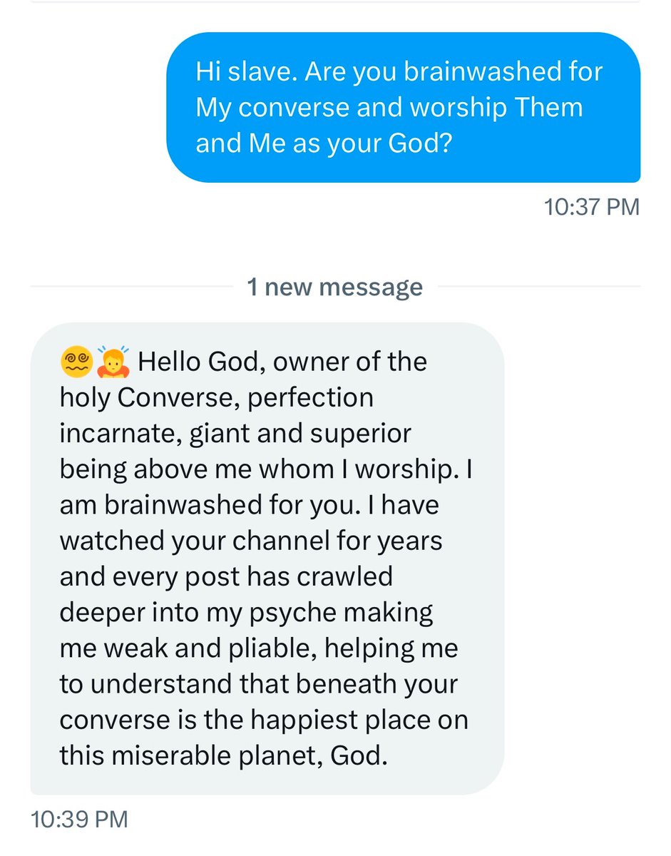 master_converse's tweet image. He’s gonna be a mindless sub for My Converse! To worship and serve his God and Master is all he craves, I mean can you blame him to lick and kiss My thick Converse soles! 🛐😵‍💫