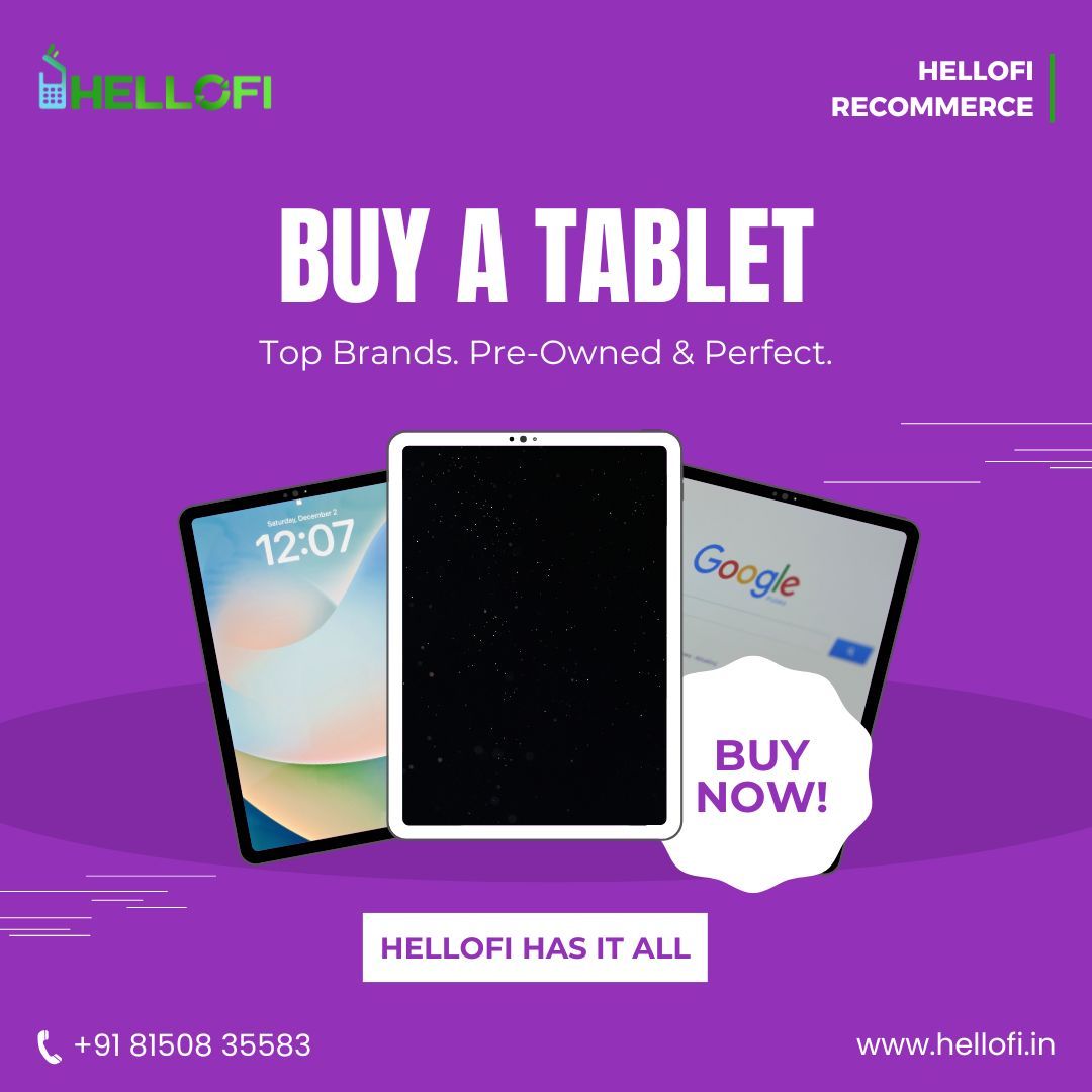 hellofi_recom's tweet image. Browse a wide selection of tablets tested, verified, and ready to go.

From iPads to Android, HelloFi helps you save big while going digital.

Check it out at hellofi.in

#HelloFi #BuyTablet #TabletSale #SellTablet #SmartUpgrade #BuyNewTablet #BudgetTablet