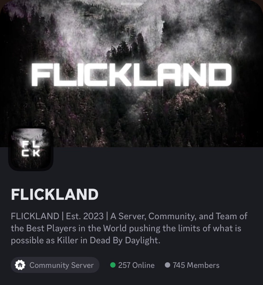 Hey <a href="/discord/">Discord</a> we’ve got a super cool grassroots community full of people that would loooooove a cool and awesome guild tag :3 👉👈
discord.gg/flickland