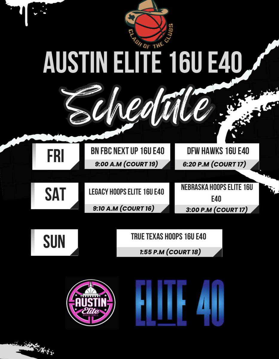 atxelitebball's tweet photo. H-Town! We have 3 exciting groups that are eager to hit the floor tomorrow. Make sure you stop by a game or 2, and check us out! #AE @Elite40League https://t.co/K0uUBEY6Ob