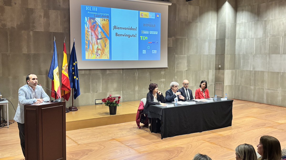 Consejería Educación Andorra (@consjeduandorra) on Twitter photo Comienza la entrega de los XLIII Premios Literarios Sant Jordi
¡Qué nervios!
<a href="/CE_MariaMoliner/">Colegio Español María Moliner</a> Comienza la entrega de los XLIII Premios Literarios Sant Jordi
¡Qué nervios!
<a href="/CE_MariaMoliner/">Colegio Español María Moliner</a>