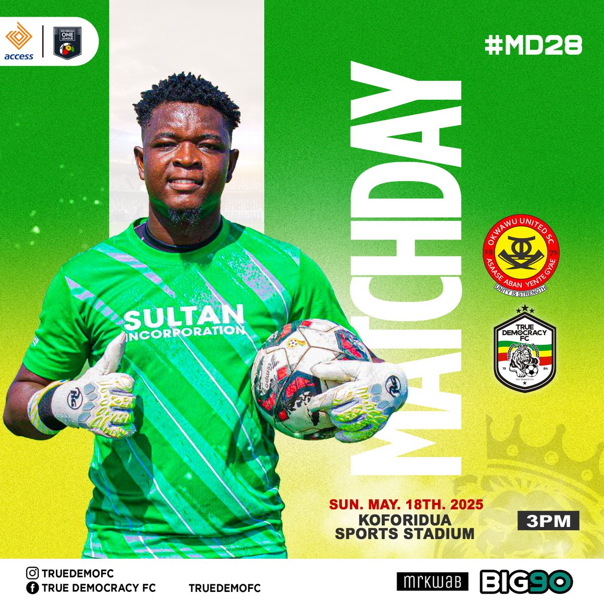 TRUEDEMOFC's tweet photo. The Eastern Capital awaits! Our next thrilling game is scheduled to take place at the iconic Koforidua Sports Stadium.

#DEMOBEYE #NowOrNever https://t.co/YTguY8Kyp6
