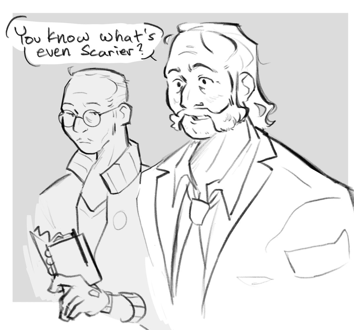 harvestkitty's tweet image. whats the scariest cryptid? #discoelysium