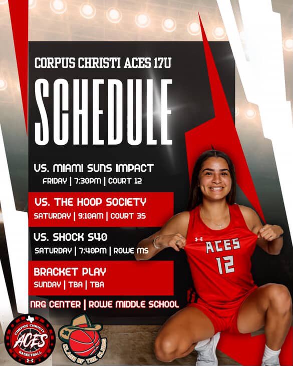 ellat1212's tweet photo. Coaches: We will be playing in Houston, Tx this weekend at the Clash of Clubs tournament. Come check us out!! @CCTXACES @CoachLMarshall @rsuwbb @ReddiesWBB @CoachMjwilson @CamHolmesies @MariaWiltzius @CoachMRB4 @StMUwbb @MSUTexasWBB https://t.co/R507YXSTP8
