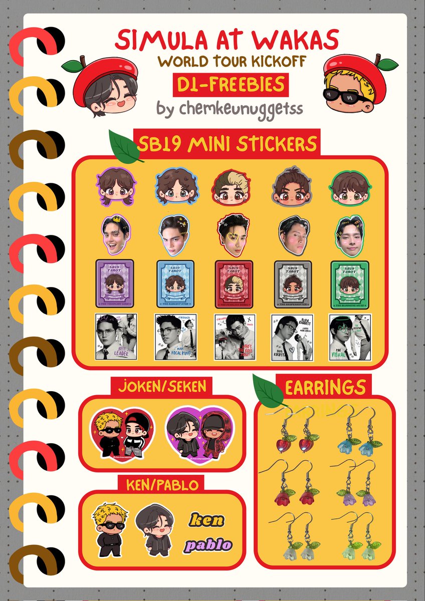 chemkeunuggetss's tweet photo. 🍎 simula at wakas world tour kickoff freebies!
by: @chemkeunuggetss 

📍ph arena (exact loc tba)
🗓 may 31, 2025 (D1)

htc?
✨ follow, like, &amp; retweet
✨ show screenshot on d-day
✨ strictly 1:1
✨ open for trades
✨ see you! 

@SB19Official 
#SB19  #SaWWorldTourKickoff https://t.co/N63GkvPEyc