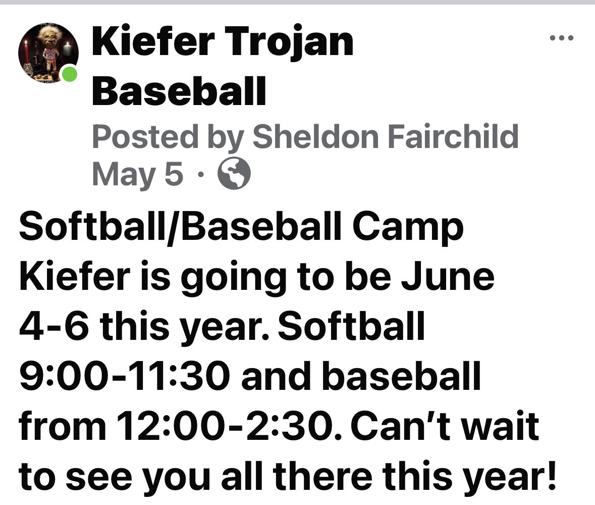 Kiefer Trojans Baseball (@kiefertrojans) on Twitter photo 