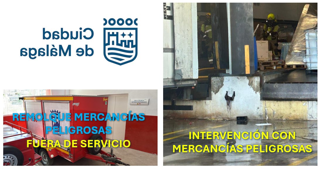 Otro incidente en el que el <a href="/malaga/">Ciudad de Málaga</a> roza el larguero. 

Se acude a un servicio con vertidos de mercancías peligrosas SIN remolque de mercancías peligrosas por estar fuera de servicio al tener sus productos caducados.

<a href="/carlosmconde/">Carlos Conde</a> <a href="/pacodelatorrep/">Paco de la Torre</a> devuelvan los Fondos UNESPA a