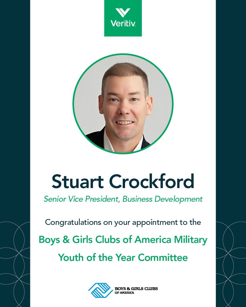 Congrats to Veritiv's Stuart Crockford on his appointment to the <a href="/BGCA_Clubs/">Boys & Girls Clubs of America</a> Military Youth of the Year Committee. His relentless dedication to #YouthEmpowerment and sharing his experiences will enable local kids to achieve the futures they envision! #GreatFutures #BetterTogether