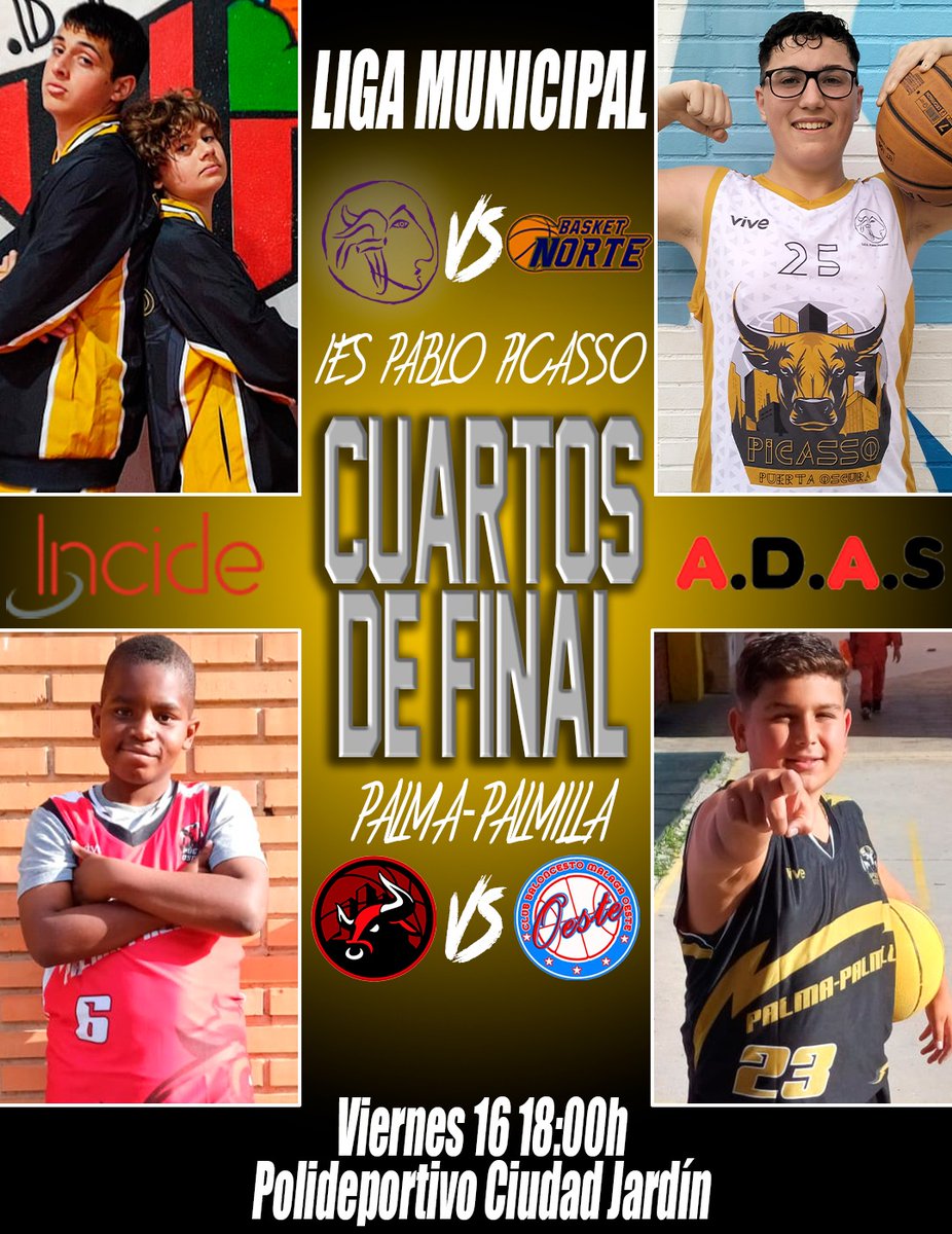 Nuestros Primos pequeños (y somos unos cuántos) se juegan este Viernes el pase🏆 <a href="/deportemalaga/">Área de Deporte</a> !!!

Coaches <a href="/RICHARDAZARDIAZ/">Richard Azar</a> y <a href="/BayoKane/">Souma</a> ya conocen las mieles del éxito Municipal (2023 y 2022) y aleccionan a las nuevas generaciones <a href="/PabloSalaz69506/">Pablo Salazar Moreno</a> <a href="/DigDigbofe/">Diego</a> 📝

#SiempreJuntos