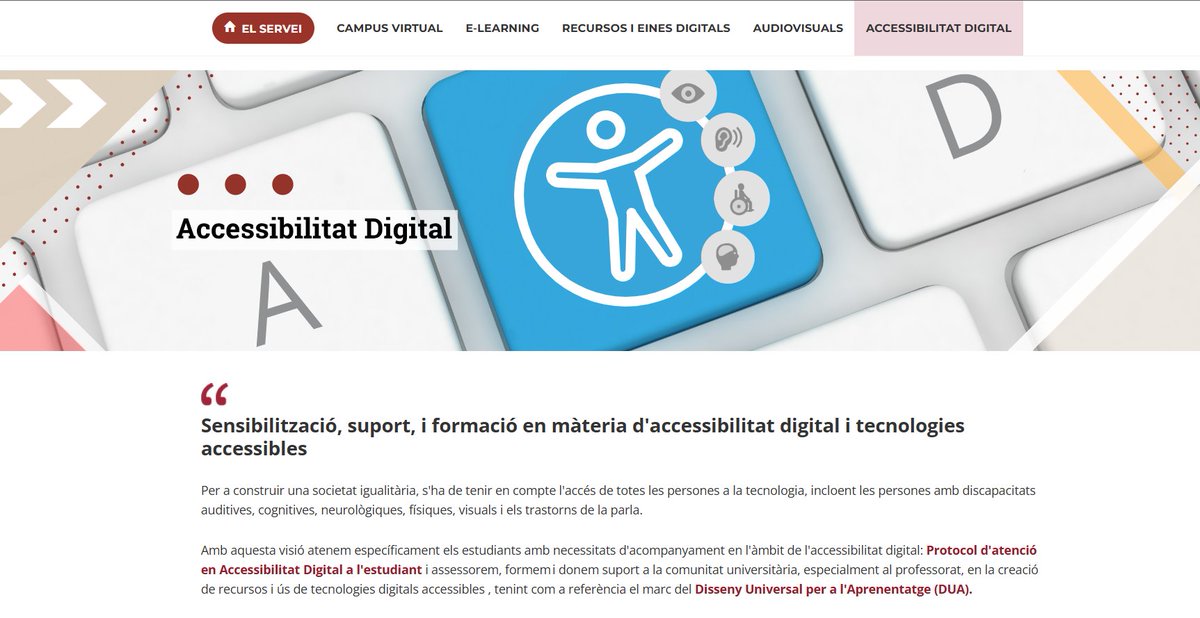 <a href="/inserlabURV/">INSERLAB URV</a> 📌Fils:
2/ Aquest curs ens acompanya la Berta d'<a href="/inserlabURV/">INSERLAB URV</a> , nova estudiant en pràctiques. Ens ajuda a adaptar a Lectura Fàcil l’apartat d’Accessibilitat Digital del web del Servei de Recursos Educatius.
🌐recursoseducatius.urv.cat/ca/accessibili…
🔁 Per una digitalització més inclusiva!
#URV