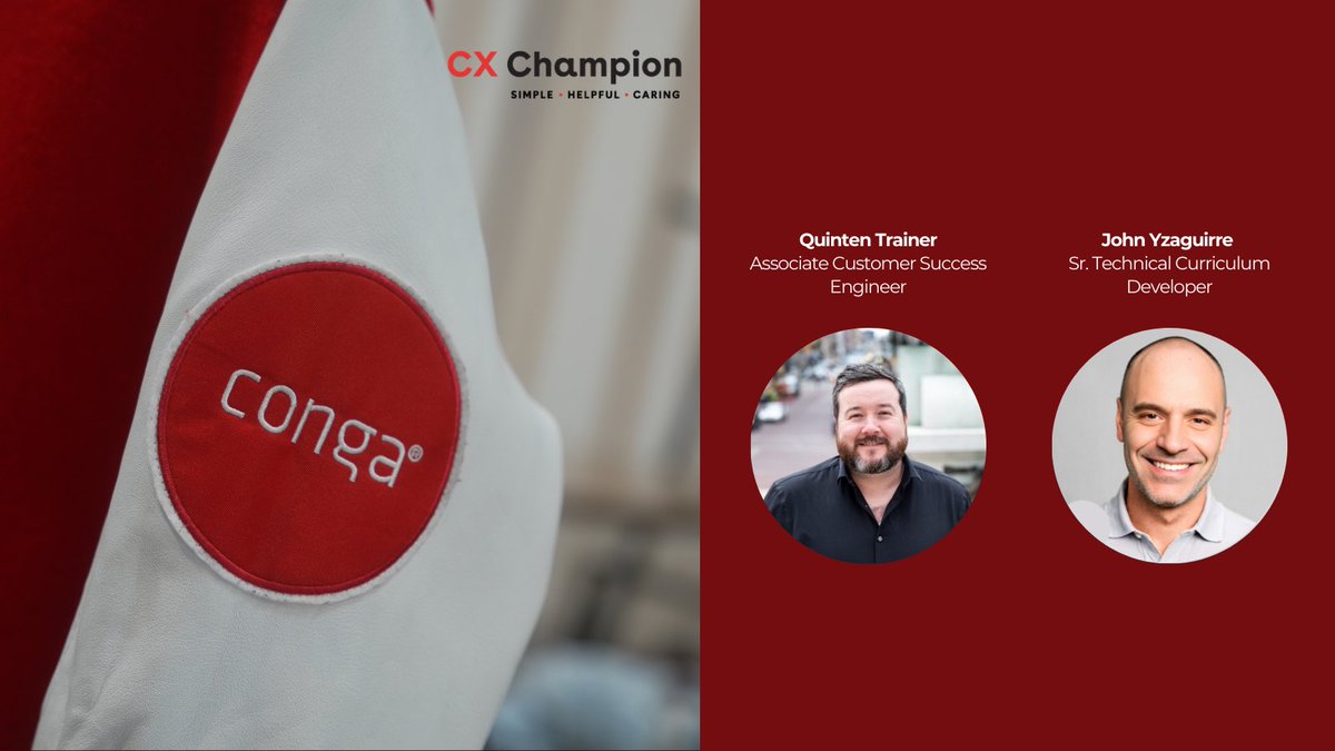 Congrats to our March and April CX Champions, John Yzaguirre and Quinten Trainer! 👏 During today’s All Hands, we celebrated their outstanding efforts to shape exceptional customer experiences. #TheCongaWay