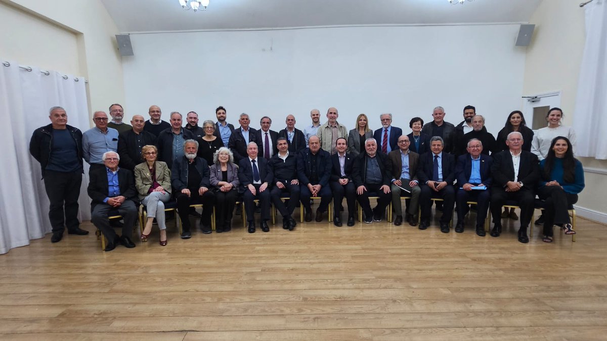 UKCypriotFed's tweet photo. Representatives from the Federation's 80+ member associations met for our 2025 AGM &amp; Elections🗳

For the 2025-27 term, over 25% of our newly elected Secretariat will be under 38 yrs old

@ChrisKaraolis was re-elected as President alongside the Officer team https://t.co/8v5xU7pNtf