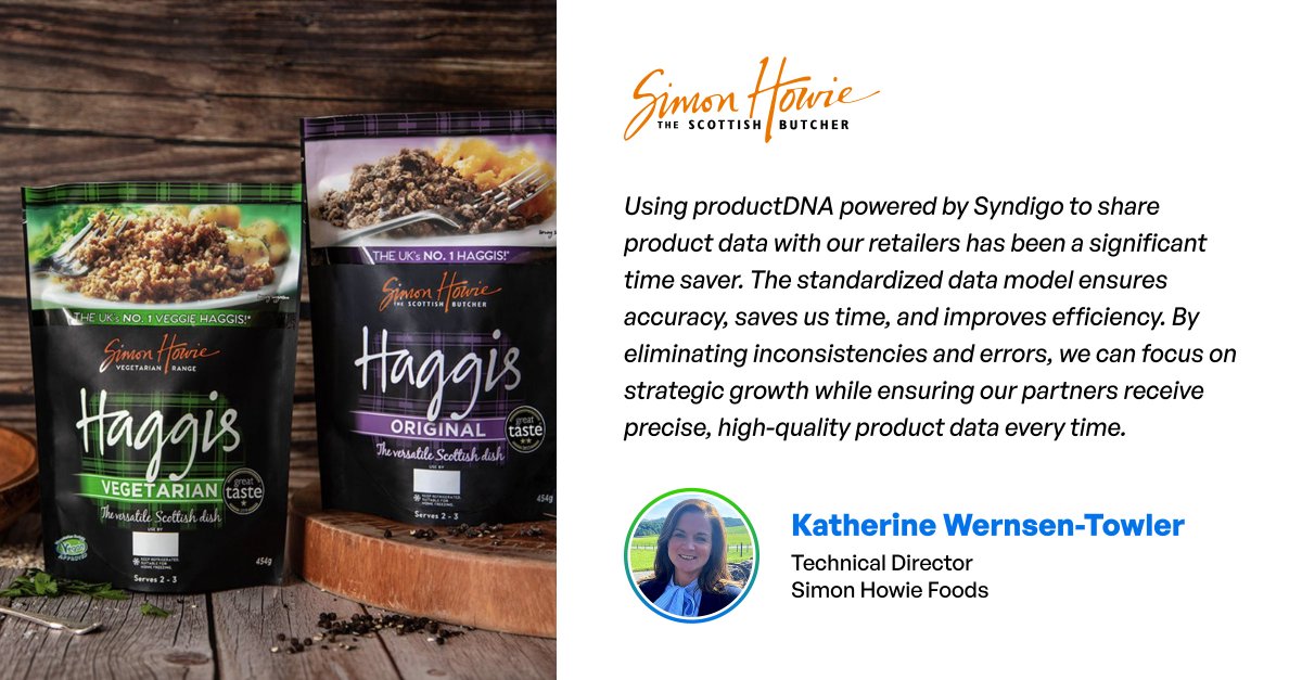 Syndigo (@syndigollc) on Twitter photo .<a href="/Simon_Howie/">Simon Howie Butchers</a> is saving time, boosting efficiency, and delivering high-quality product data to their retail partners—all with productDNA powered by Syndigo.
We’re proud to support their team in eliminating errors and unlocking more time for strategic growth. .<a href="/Simon_Howie/">Simon Howie Butchers</a> is saving time, boosting efficiency, and delivering high-quality product data to their retail partners—all with productDNA powered by Syndigo.
We’re proud to support their team in eliminating errors and unlocking more time for strategic growth.