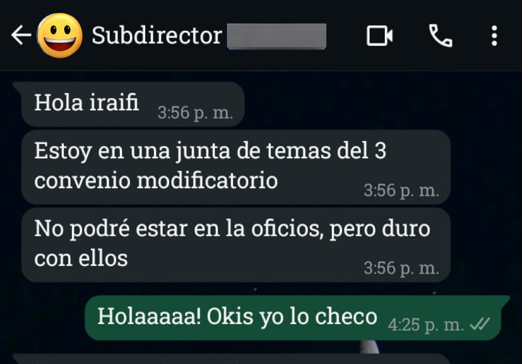 is_glz's tweet photo. Yo poniéndole “Okis” a los jefes jajajajajajajajajajajjaja https://t.co/FQObxNEgA7