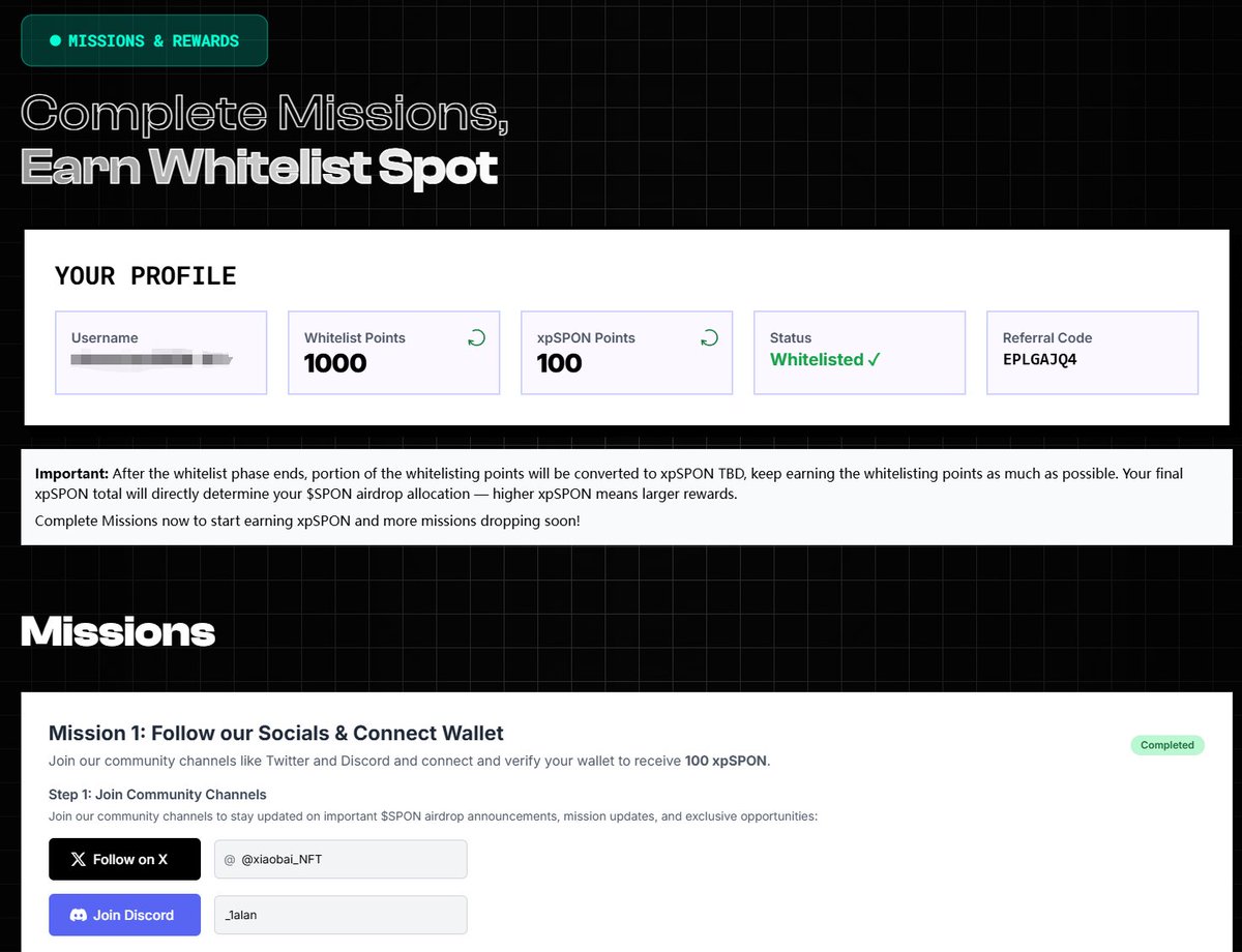 千万级别融资的项目 <a href="/spheron/"></a> 
现开放白名单注册和赚取积分

需要邀请5人（自备谷歌账号就行）
完成推特DC任务，绑定钱包完事
链接：tge.spheron.network
邀请码：EPLGAJQ4
#Spheron #SPONRoad2TGE