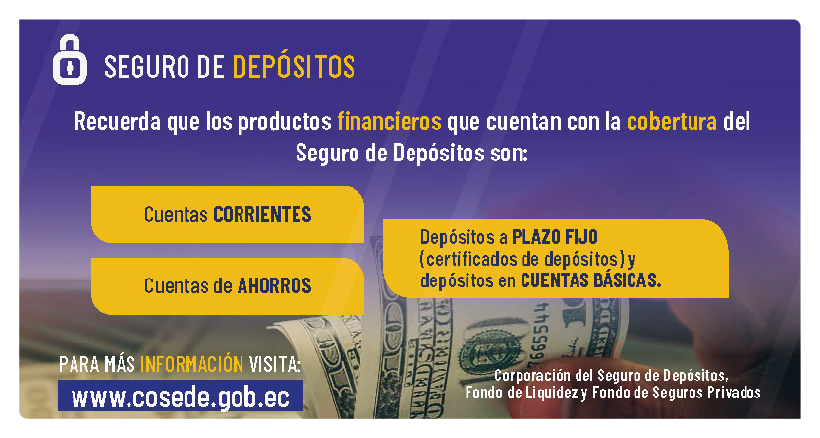 🏛💸¿Sabías qué tu dinero está protegido?

✅COSEDE protege los depósitos en cuentas de ahorro, cuentas corrientes y depósitos a plazo fijo.

👉Ingresa a bit.ly/SeguroDeDeposi… y conoce más de este beneficio.