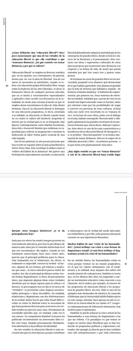 JoseMTorralba's tweet image. Me impresiona la cantidad y calidad de iniciativas cívicas que hay en Chile. En este caso, he conocido @ideapais. Les quedo muy agradecido por la entrevista de @jm_cuadro para la revista "Raíces", en un número monográfico dedicado a la idea de libertad.

👉ideapais.cl/wp-content/upl…