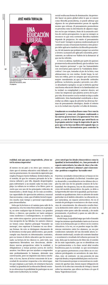 JoseMTorralba's tweet image. Me impresiona la cantidad y calidad de iniciativas cívicas que hay en Chile. En este caso, he conocido @ideapais. Les quedo muy agradecido por la entrevista de @jm_cuadro para la revista "Raíces", en un número monográfico dedicado a la idea de libertad.

👉ideapais.cl/wp-content/upl…